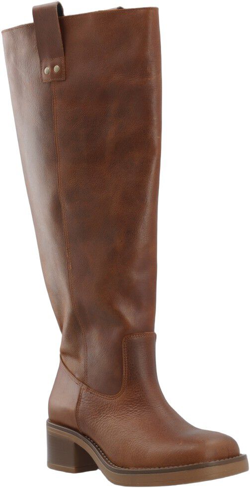 BIAMARY Knee High Pull On Boot Pull Up Leather