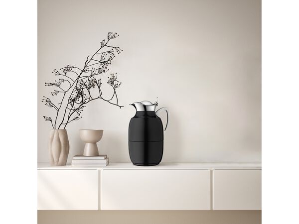 Termokande Juwel 1 liter Blank sort Rustfrit stål