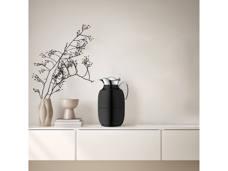 Termokande Juwel 1 liter Blank sort Rustfrit stål