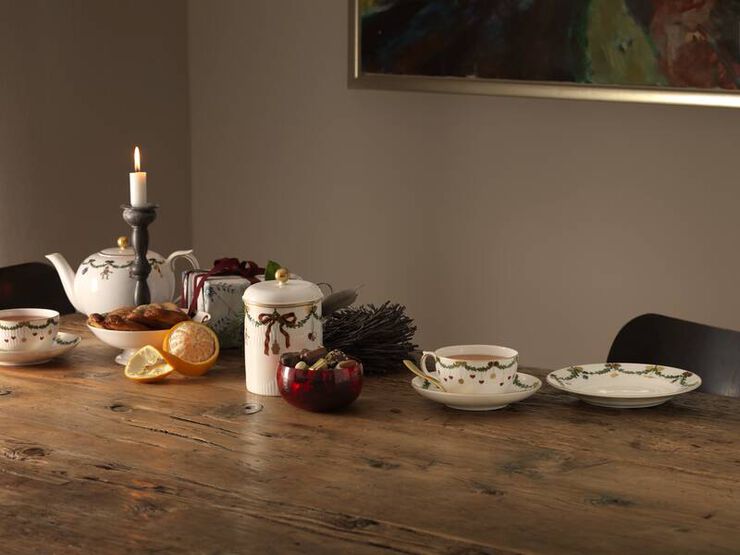 Stjerne Riflet Jul 19 cm. tallerken