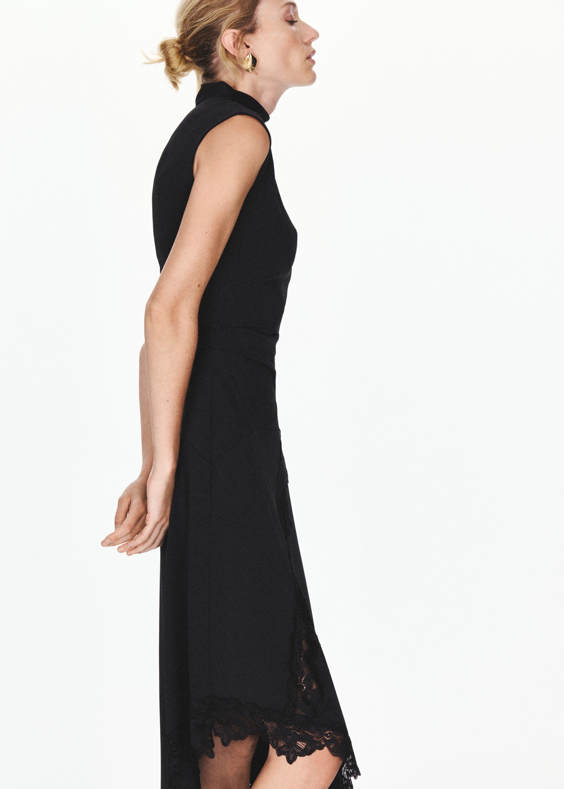 Asymmetric lace dress