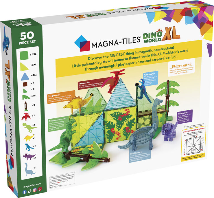 Magna-Tiles Dino World XL 50pcs