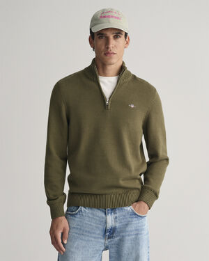 CASUAL COTTON HALF ZIP
