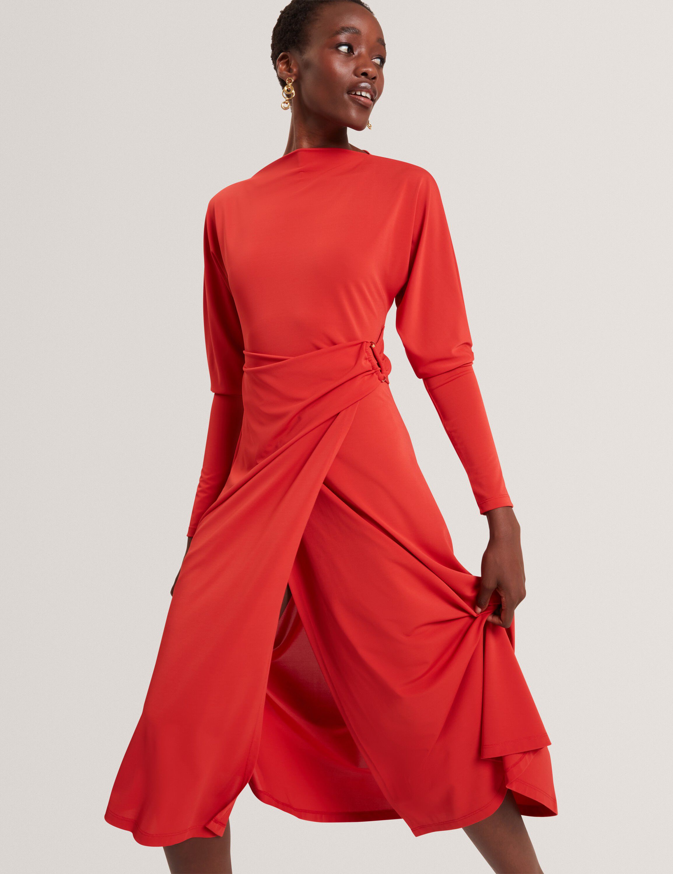 RALHAA Wrap Jersey Midi dress