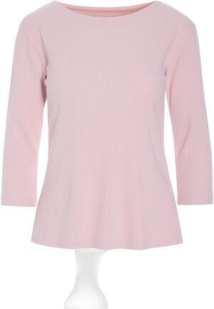 Naibu rib bluse med 3/4 &aelig;rme