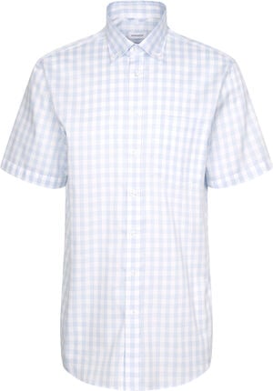 Business Shirt Regular Short sleeve Button-Down-Collar Check
