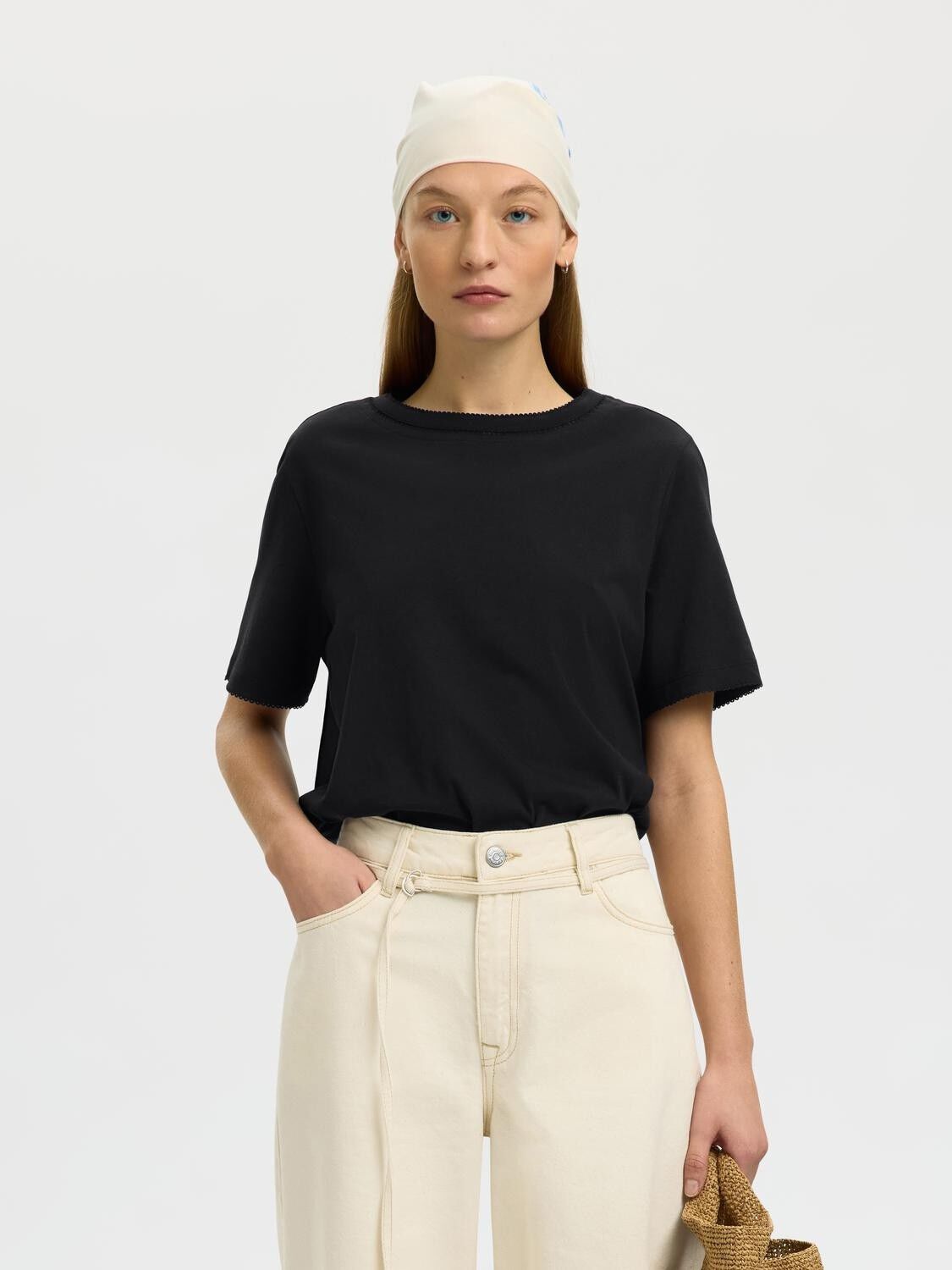 SLFASSIA SS DETAIL TEE