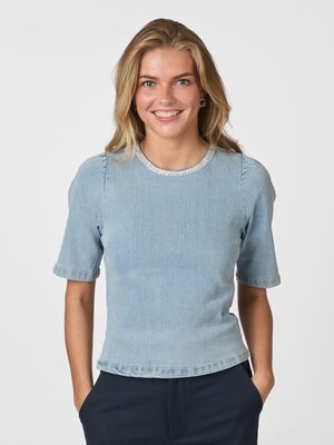 Rosia Denim Emb Top