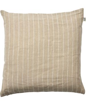 stripe/beige-hvid, pyntepude