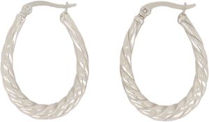 Oval twisted pattern earrings