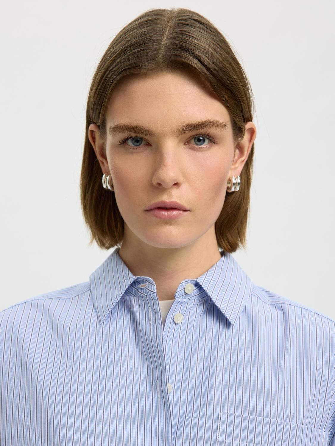 Slwdannie Ls Cropped Boxy Shirt Noos