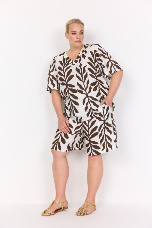 Curvy WA-MARTA 1 Bluse M&oslash;rk brun