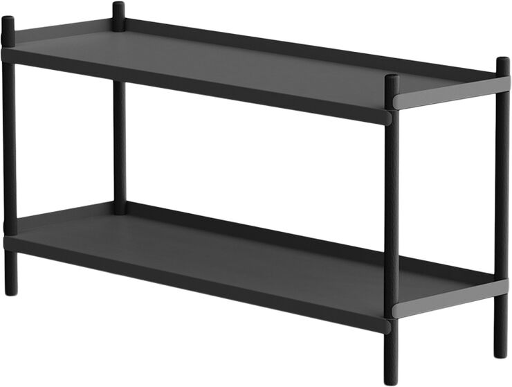 BOLT Shelving 1000 - 2 shelves Oak Black Anthracite