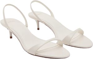 Kitten-heel sandals with strap