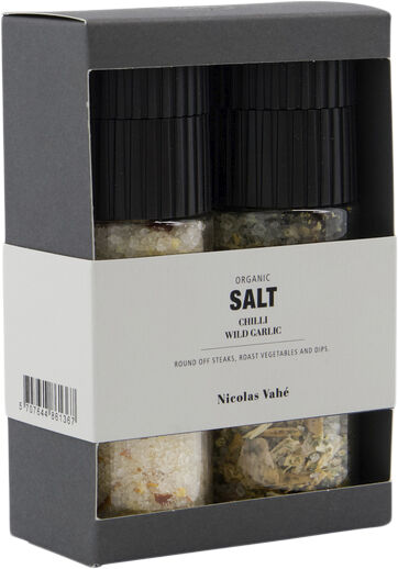 Gave&aelig;ske, Nicolas Vah&eacute; Organic Chilli salt & Wild garlic