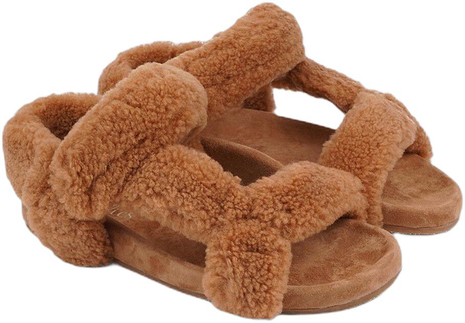 ROVENNA - SHEARLING TRECKING SANDAL