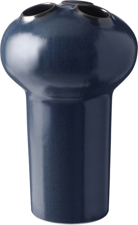 Trio vase, mørk blå, 27 cm
