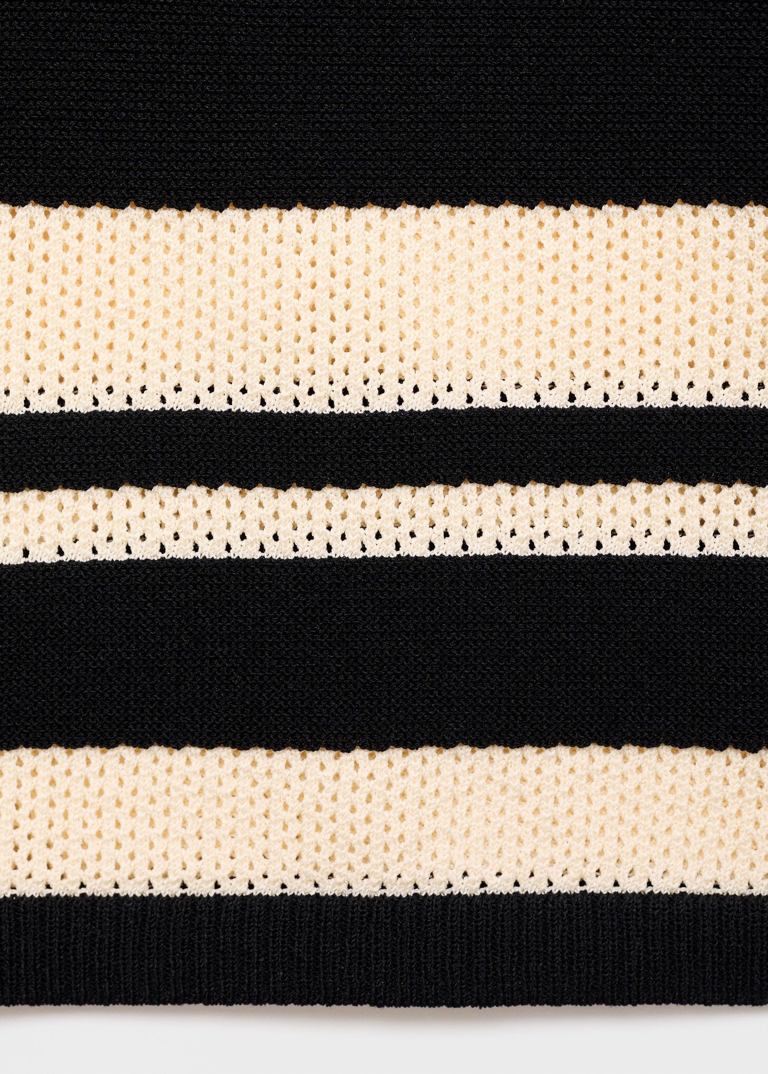 Knitted midi skirt with stripes