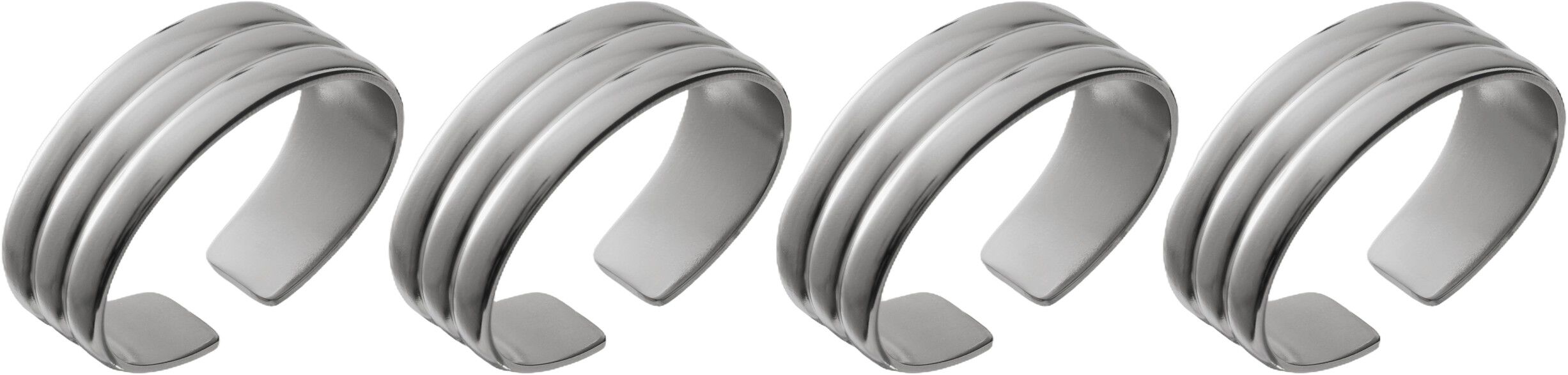 Servietring Thebe Edition 2024 4 stk. Blankt st&aring;l Recycled