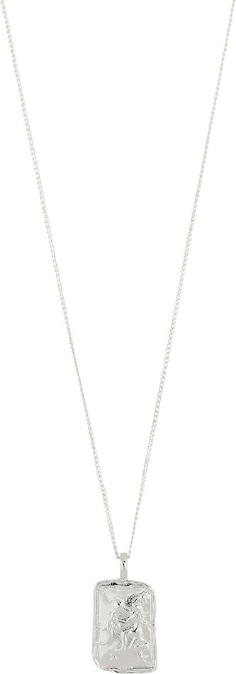 AQUARIUS recycled Zodiac Sign necklace, silver-plated