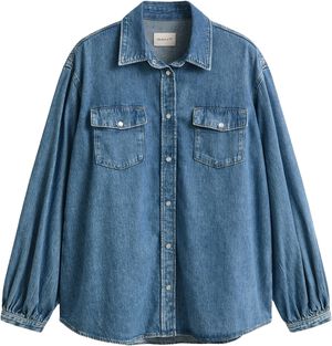 DENIM VOLUME SLEEVE SHIRT