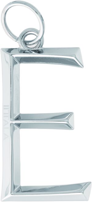 Iittala bogstav vedhæng E 5cm metal