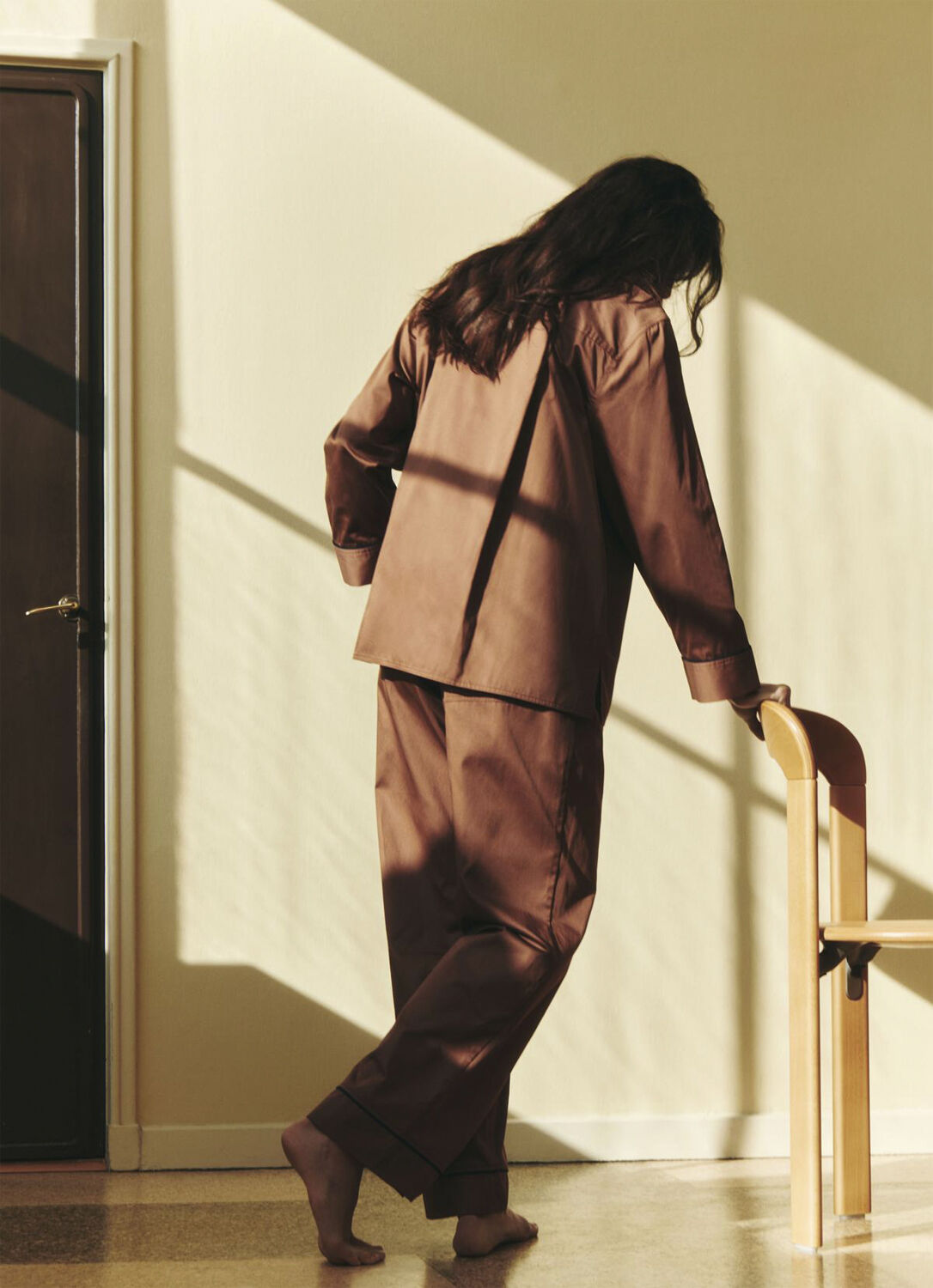 Outline Pyjama L/S Shirt-S/M-Milk C