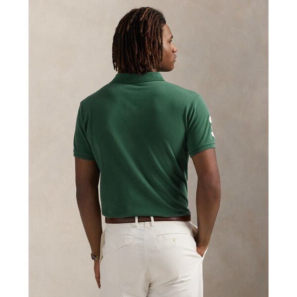 Custom Slim Fit Big Pony Mesh Polo Shirt