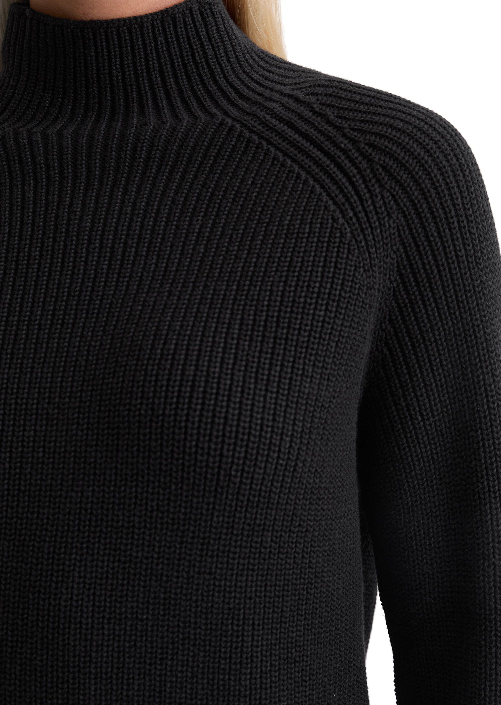 Pullover, longsleeve, stand-up coll