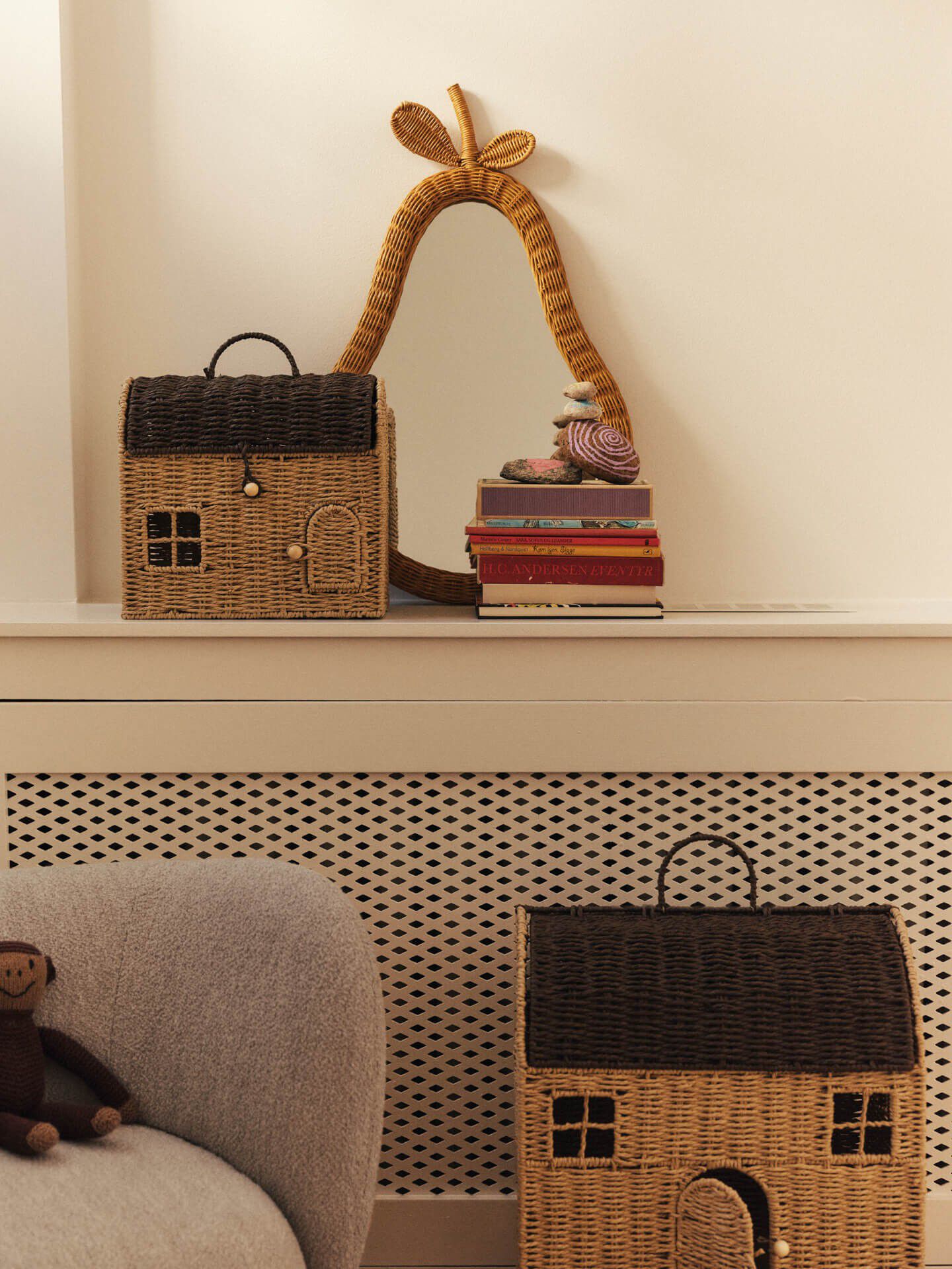 Pear Braided Mirror - Natural