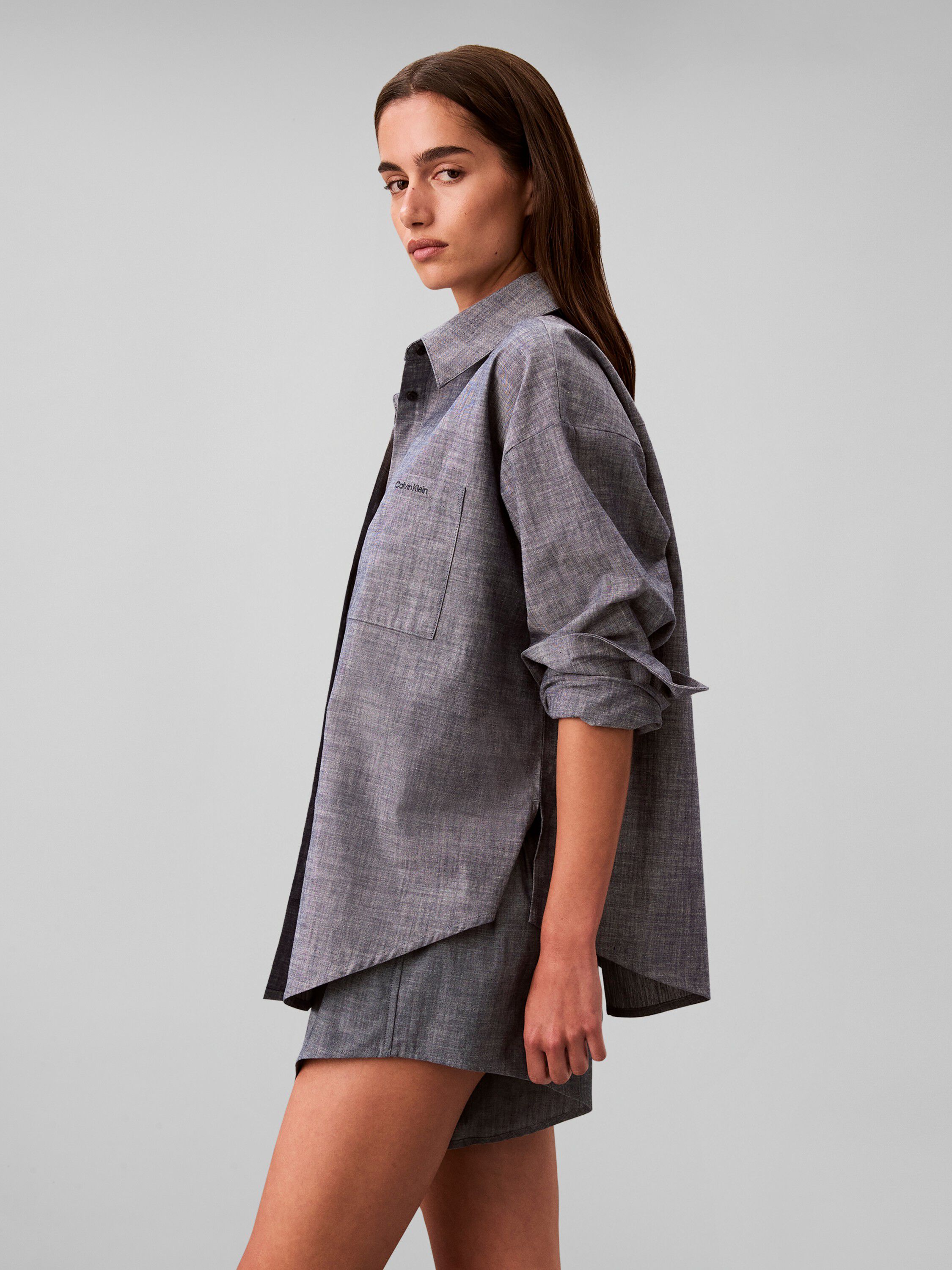 LS BUTTON DOWN- CHAMBRAY