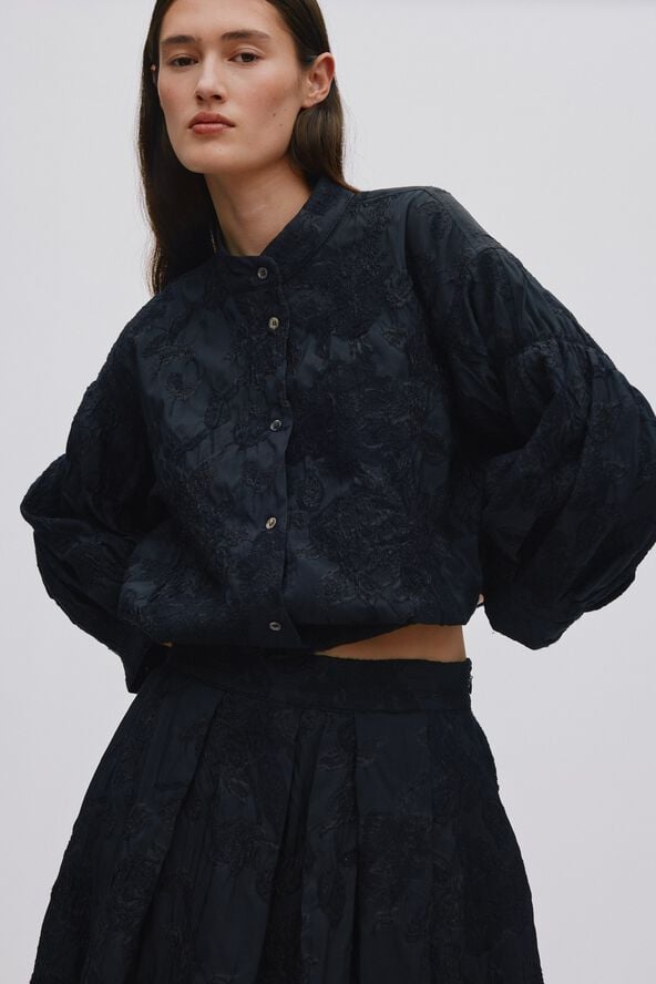 Clipped jacquard full skirt - Bisha