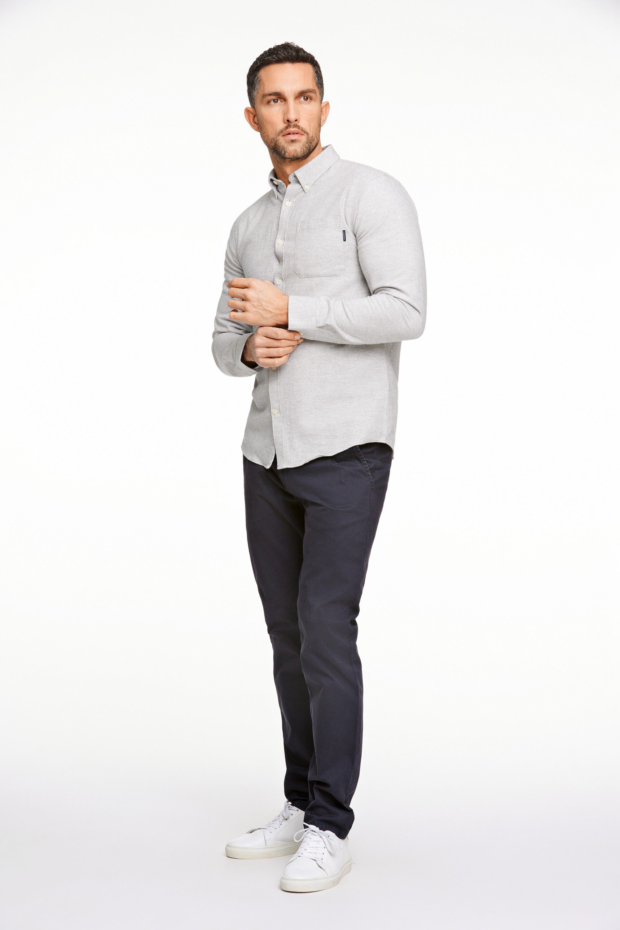 Brushed twill shirt L/S