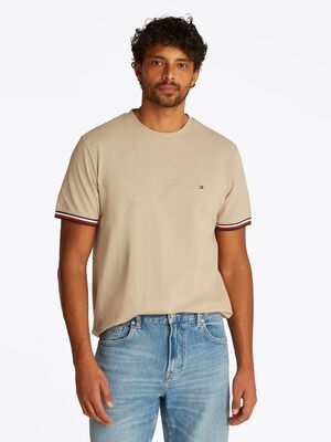 GLOBAL STRIPE CUFF TEE