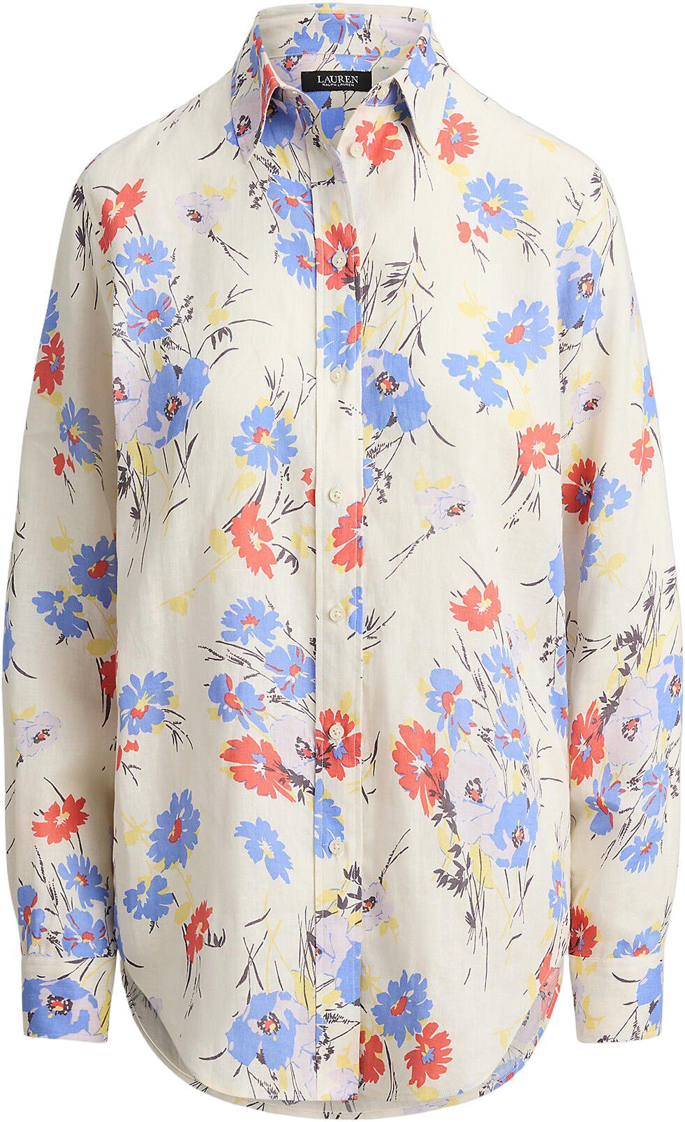 Relaxed Fit Floral Linen Shirt