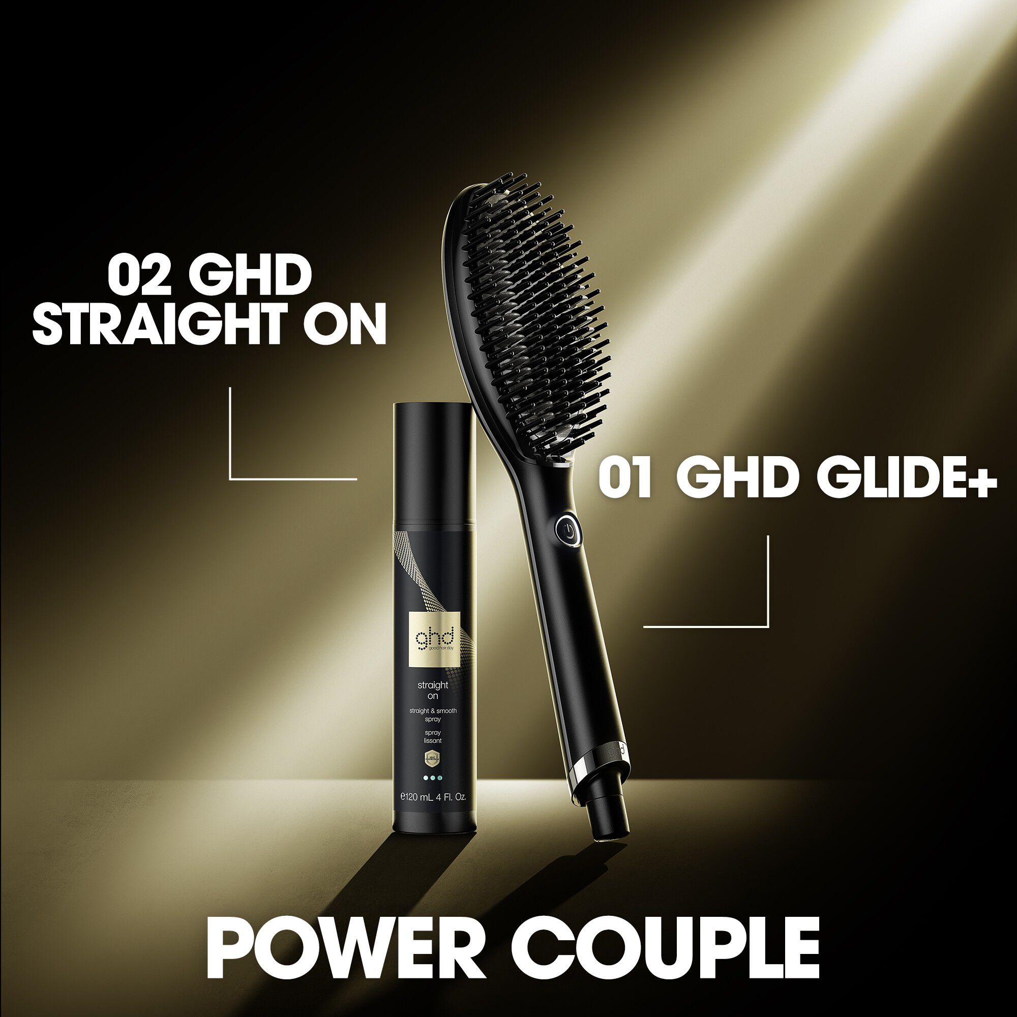 ghd Glide+ Smoothing Hot Brush - Black