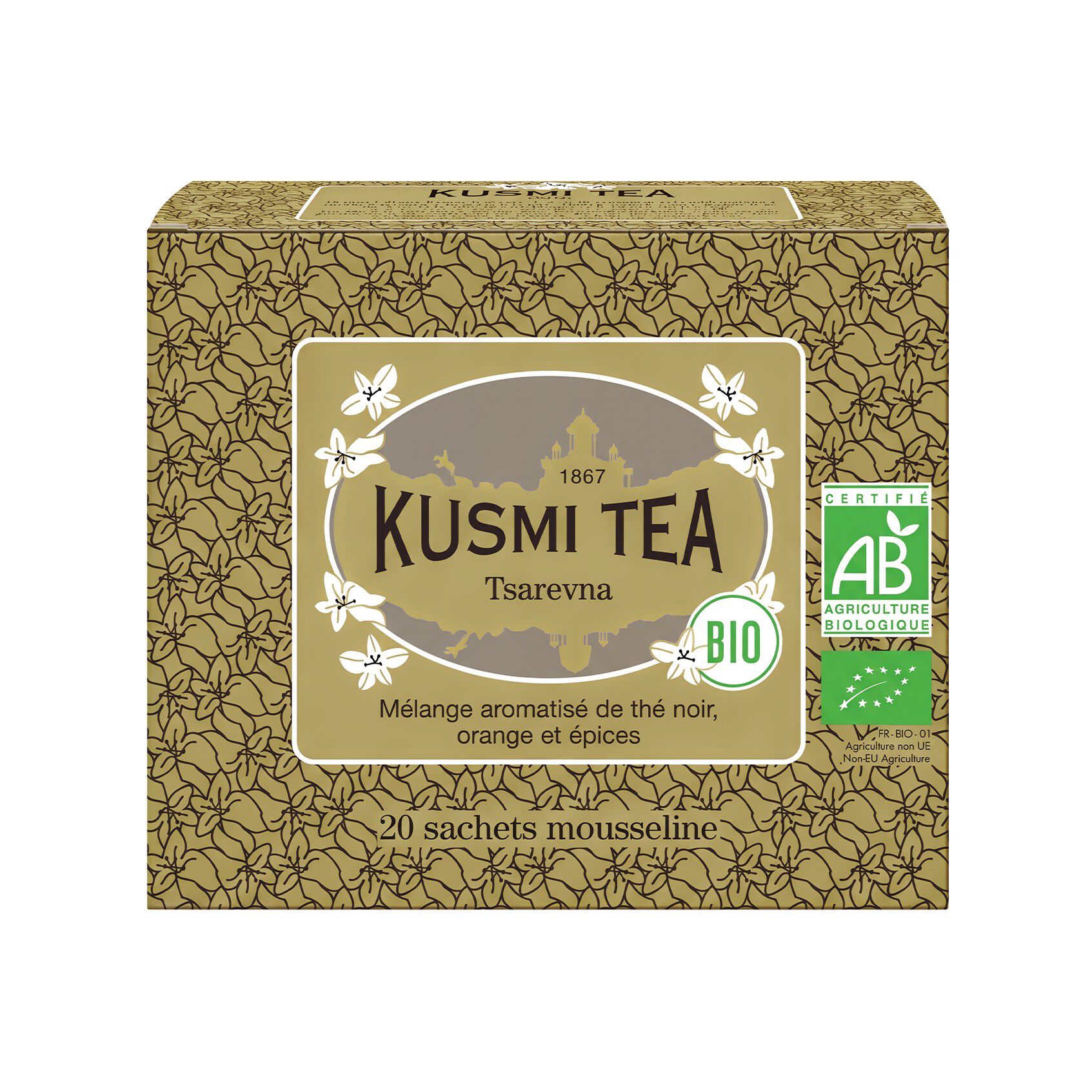 Organic Tsarevna - Box of 20 muslin tea bags - 40g