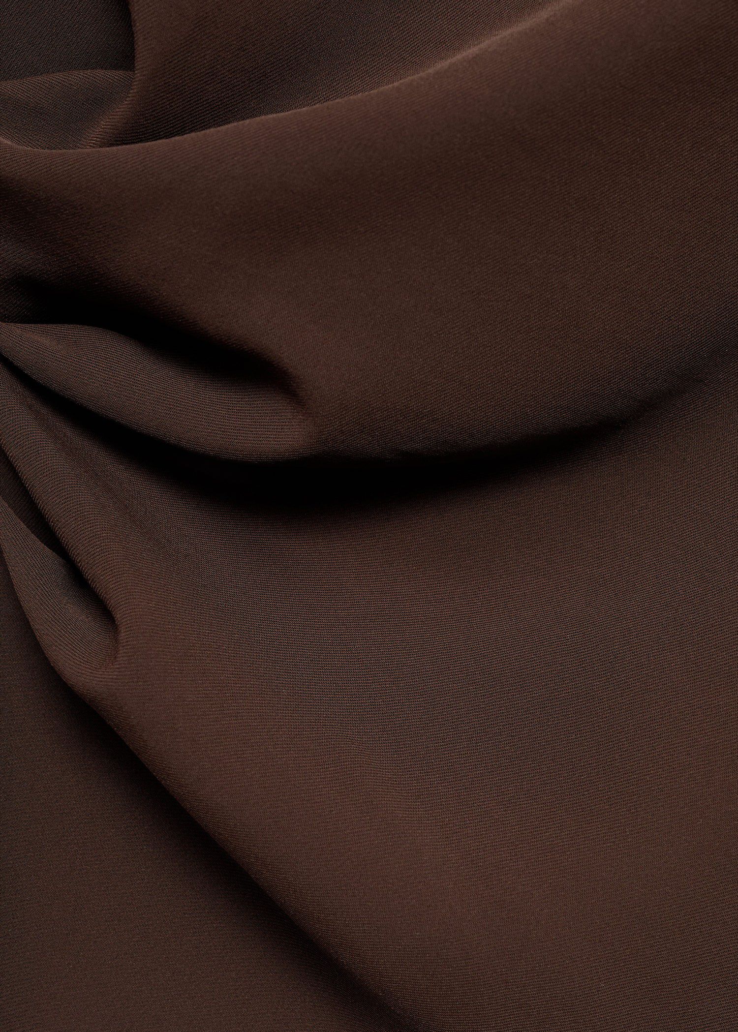 Ruched dress with draped neckline