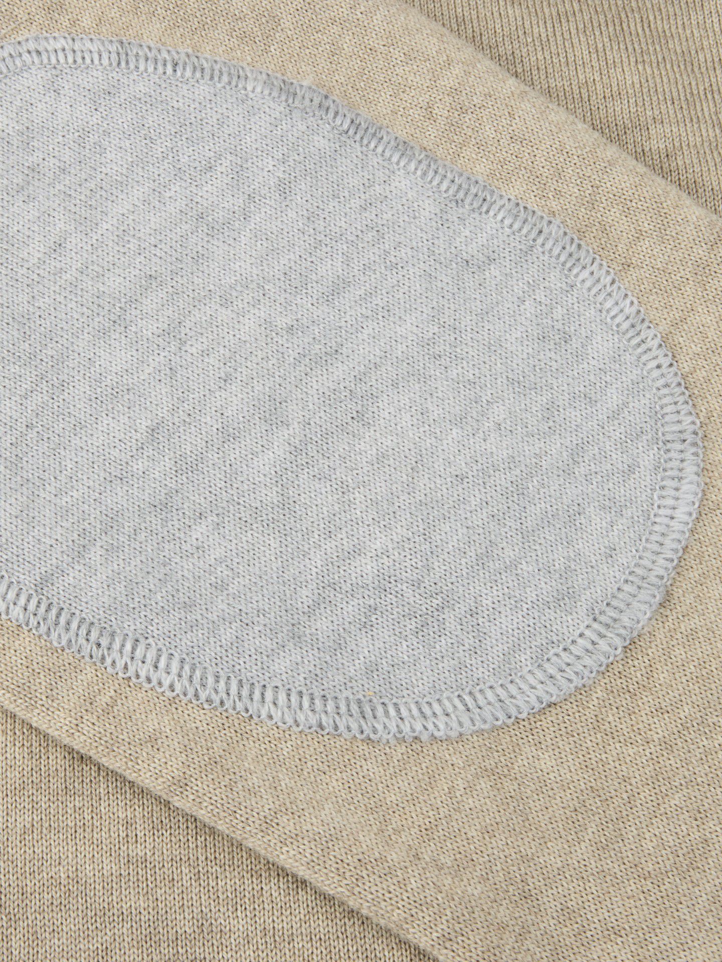 Sweater Knitted Crew Neck With Patch Merino Wool