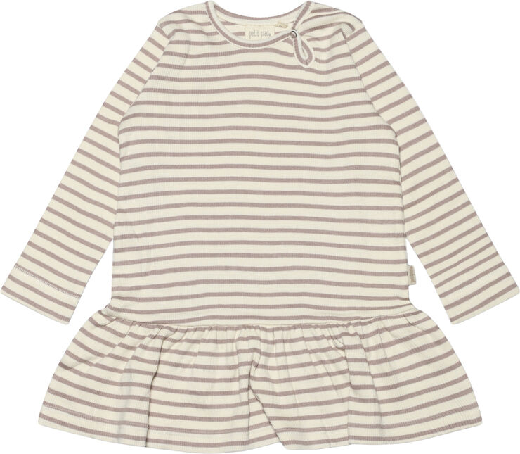Dress L/S Modal Striped