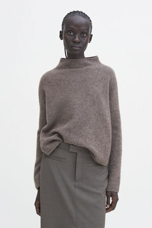 Yak Wool Blend Funnelneck Sweater