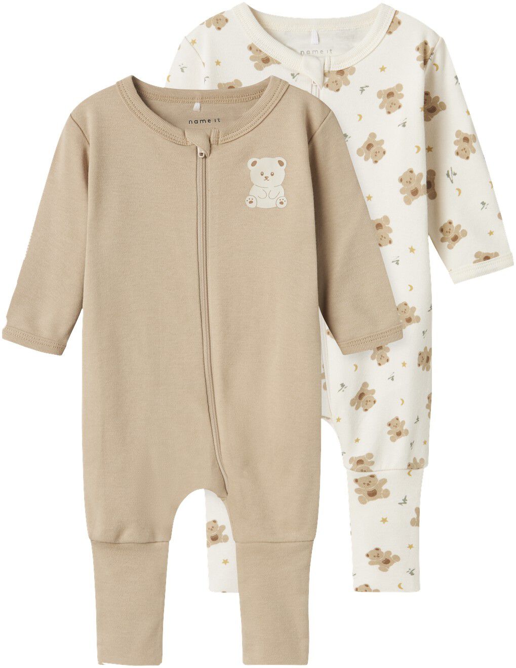 NBNNIGHTSUIT 2P ZIP FF JET BEAR NOO