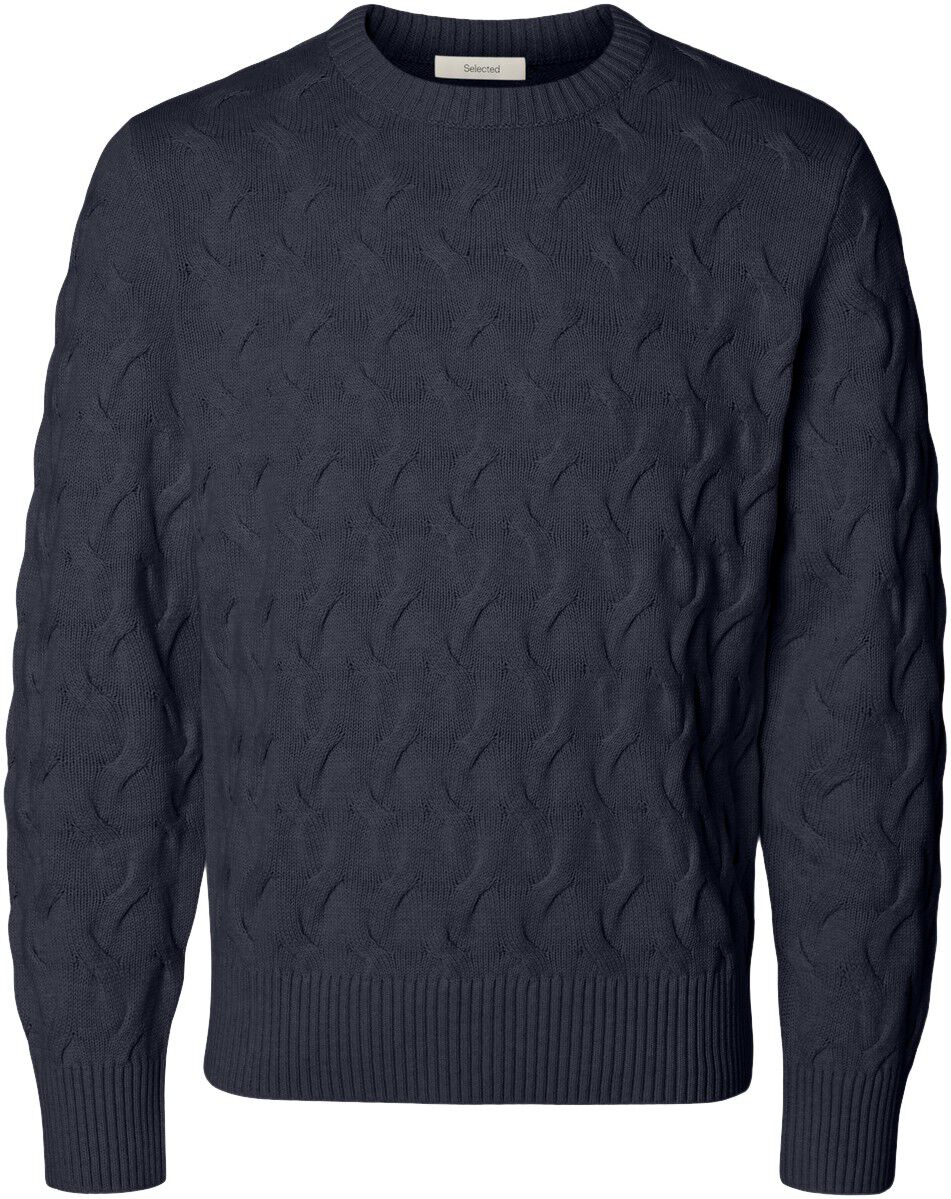 Slmcarlos Ls Cable Crew Neck Noos