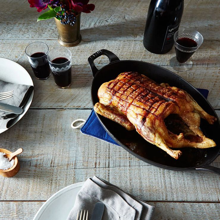 Ovalt fad 37 cm sort