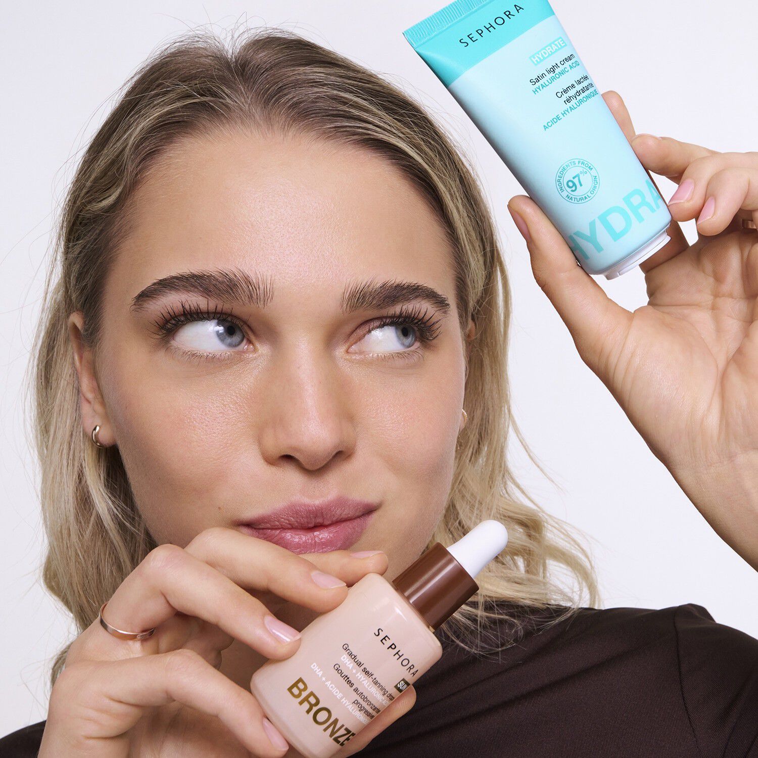 Selvbrunende dr&aring;ber, der virker gradvist - med DHA og hyaluronsyre