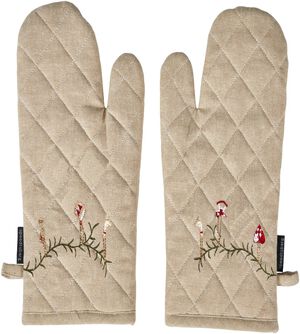 Grill handske m/broderi 2ass 19x32cm quilt bomuld