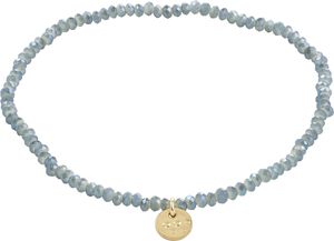 INDIE bracelet dusty blue, gold-plated