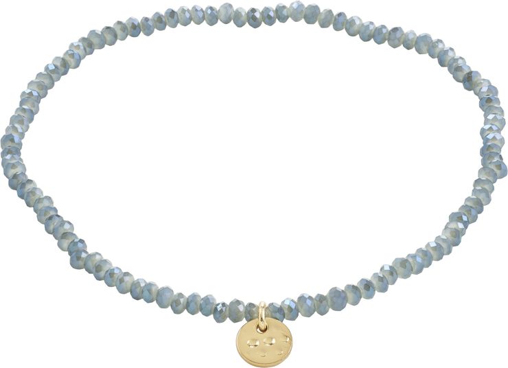 INDIE bracelet dusty blue, gold-plated