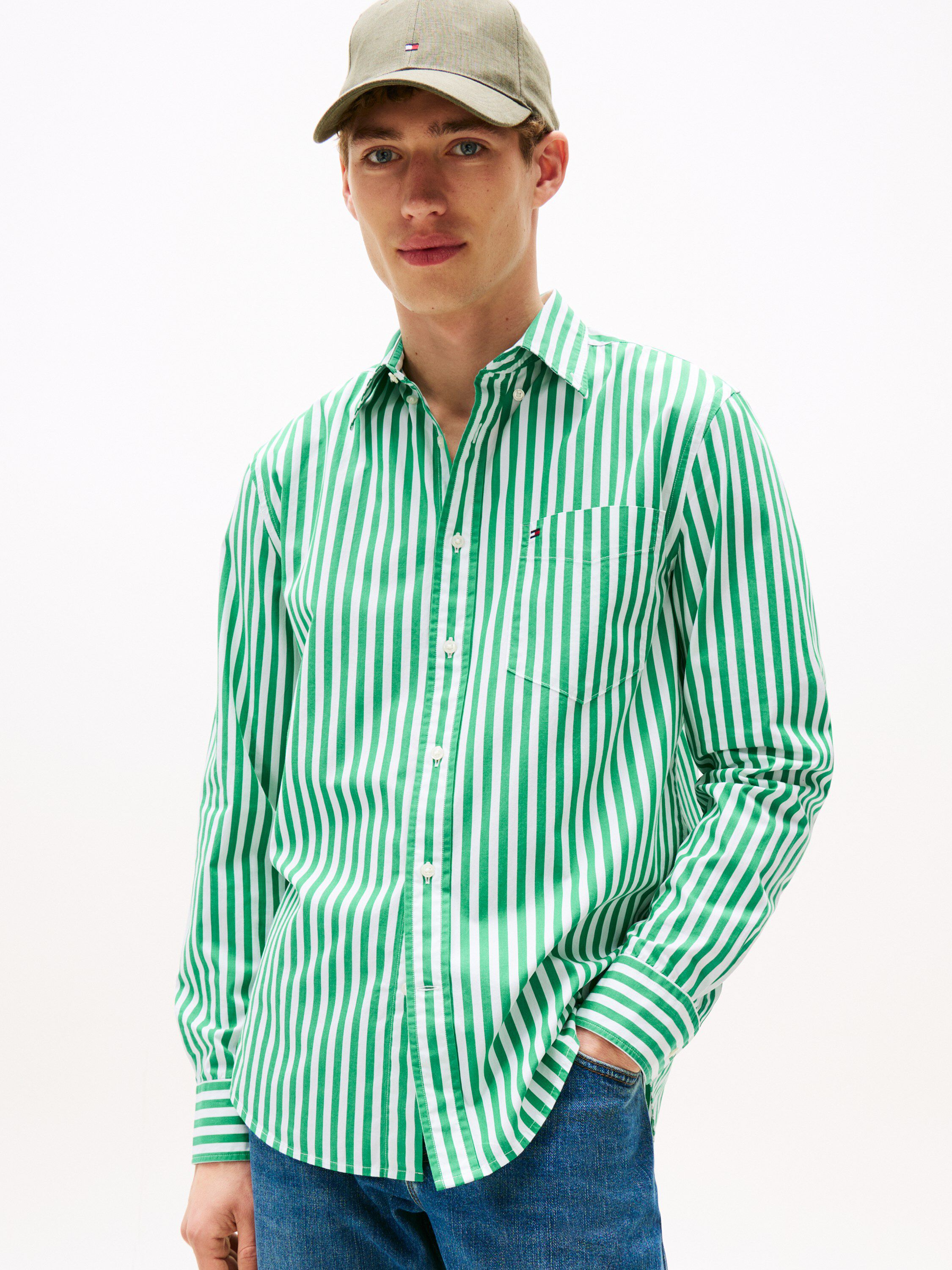 FLEX POPLIN BOLD STRIPE SHIRT