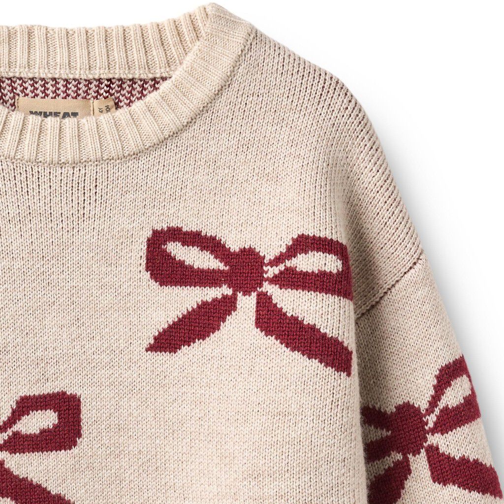 Jacquard Pullover Bow